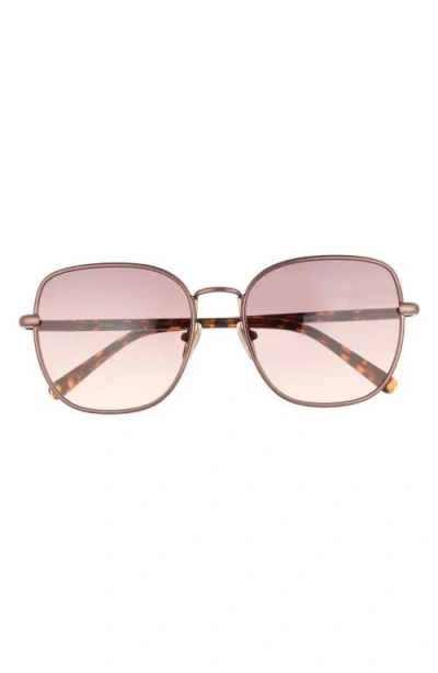 Quay Uptown 58mm Gradient Round Sunglasses In Pink