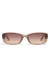 Quay Vibe Check 35mm Gradient Small Square Sunglasses In Doe/brown Fawn