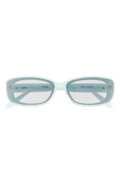 Quay Vibe Check 62mm Small Square Sunglasses In Blue