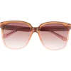 Quay Wide Awake 59mm Square Sunglasses