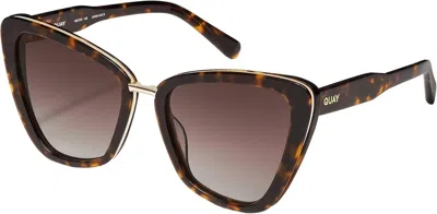 Quay Women's All Talk Neutral Sunglasses In Tort/brown In Multi