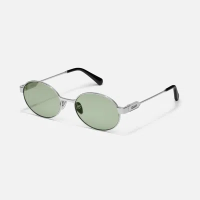 Quay Women's Anyways Sunglasses In Silver/moss Green In Multi