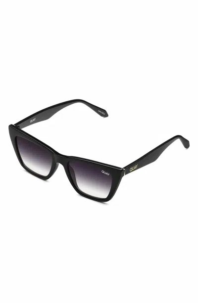 Quay Women's Call The Shots 54mm Gradient Cat Eye Sunglasses In Black / Fade In Multi