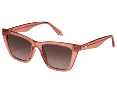 Quay Women's Call The Shots Large Sunglasses In Primrose/brown In Multi