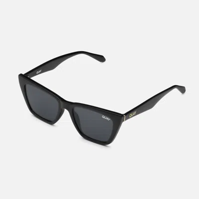 Quay Women's Call The Shots Sunglasses In Black/smoke Polarized In Multi