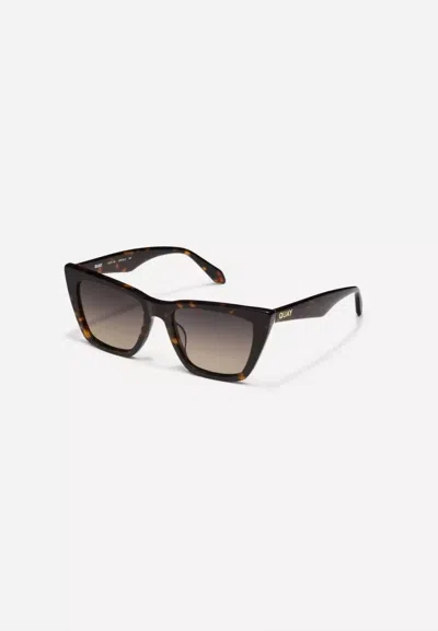 Quay Women's Call The Shots Sunglasses In Dark Tort/smoke In Brown