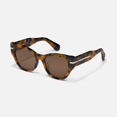Quay Women's Chit Chat Large Sunglasses In Pebble Tort/brown In Multi