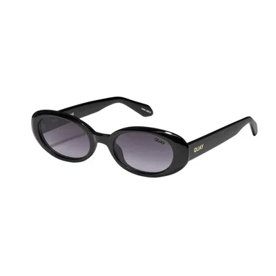 Quay Women's Felt Cute Sunglasses In Black / Smoke Lenses In Multi