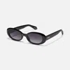Quay Women's Felt Cute Sunglasses In Black/smoke In Black