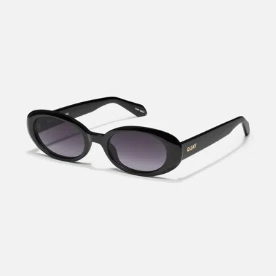 Quay Women's Felt Cute Sunglasses In Black/smoke In Multi