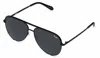 Quay Women High Key Mini Aviator In Black / Smoke Polarized