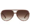 Quay X Saweetie High Profile 51mm Polarized Aviator Sunglasses In Multi