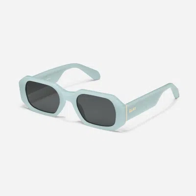 Quay Women's Hyped Up Sunglasses In Aqua Frame / Smoke Lens In Multi