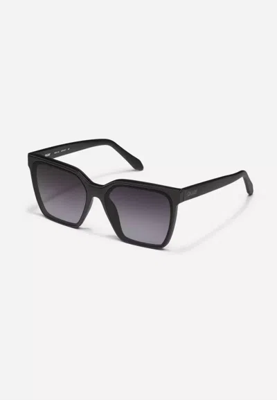 Quay Women's Level Up Sunglasses In Matte Black/smoke Polarized