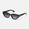 Quay Women's Narrow Down Sunglasses In Black/smoke Polarized In Black