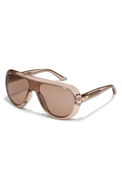 Quay Women's Set List Aviator Sunglasses - 53mm In Doe / Tan Clear In Multi