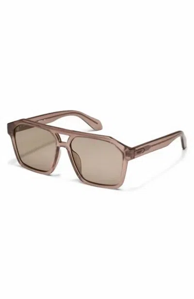 Quay Women's Soundcheck Aviator Non-polarized Sunglasses In Doe/tan In Multi