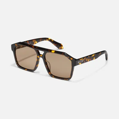 Quay Women's Soundcheck Sunglasses In Tortoise Yellow Frame / Tan Lens In Brown