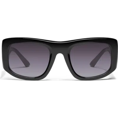 Quay X Guizio Uniform 53mm Square Sunglasses In Black/smoke