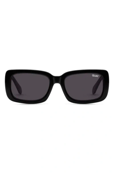 Quay Yada Yada 47mm Rectangle Sunglasses In Black