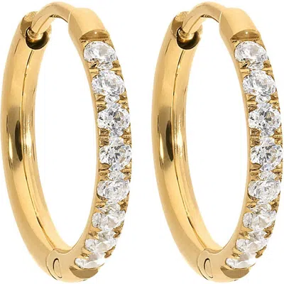 Qudo Eternity Hoop Earring In Gold