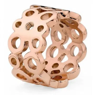 Qudo Women's Basic Ancona Ring In Rosegold In Pattern