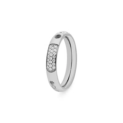 Qudo Women's Basic Deluxe Ring In Silver