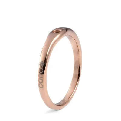 Qudo Women's Basic Fine Ring In Rose Gold