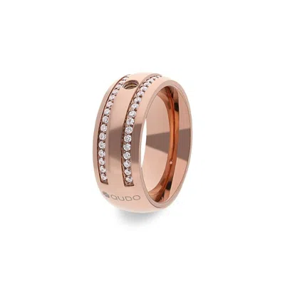 Qudo Women's Basic Lecce Ring In Rose Gold