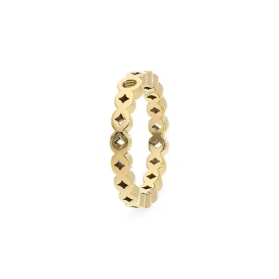 Qudo Women's Basic Melara Ring In Gold In Gray