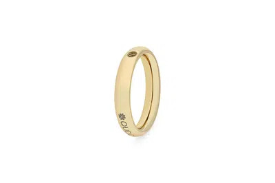 Qudo Women's Basic Small Ring In Gold In Pattern