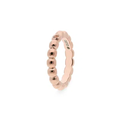 Qudo Women's Basic Veroli Ring In Rose Gold In Transparent