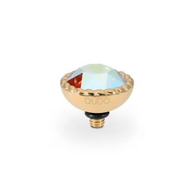 Qudo Women's Bocconi Ring Toppers In Crystal Aurora Boreale In Multi