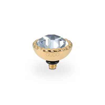 Qudo Women's Bocconi Topper In Blue Shade In Gold