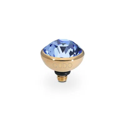 Qudo Women's Bottone Ring Topper In Light Sapphire In Multi