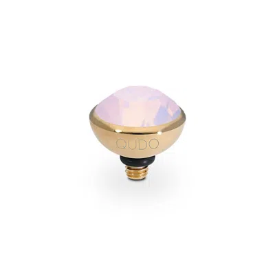 Qudo Women's Bottone Ring Topper In Rose Opal In Multi