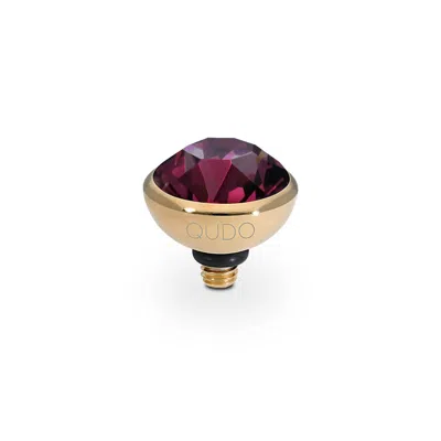 Qudo Women's Bottone Topper In Amethyst Opal In Brown