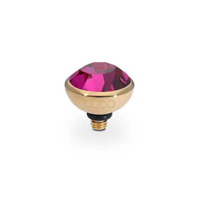 Qudo Women's Bottone Topper In Fuchsia In Gold