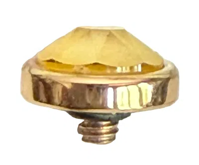 Qudo Women's Canino 9 Mm Jewelry Topper In Yellow Rose Gold