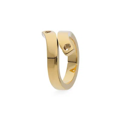 Qudo Women's Due Basic Ring In Gold In Pattern