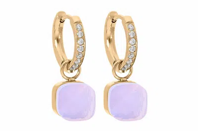 Qudo Women's Firenze Deluxe Earrings In Rose Water Opal In Multi