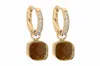 Qudo Women's Firenze Deluxe Earrings In Topaz In Black