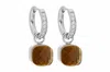 Qudo Women's Firenze Deluxe Earrings In Topaz In Yellow