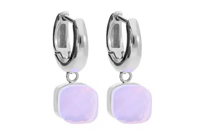 Qudo Women's Firenze Earrings In Rose Water Opal In Metallic