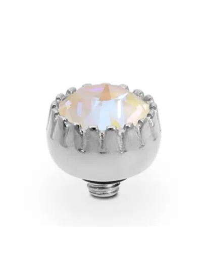 Qudo Women's London 8mm Jewelry Topper In Ivory Creme Delight Silver In Neutral