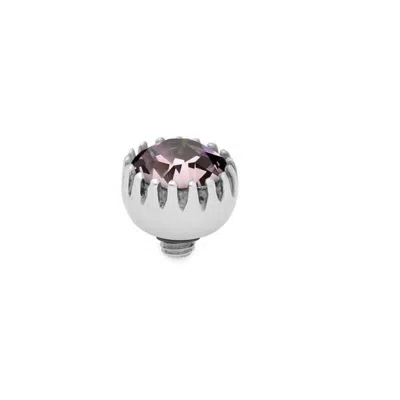 Qudo Women's London 8mm Jewelry Topper In Silver/purple In Metallic
