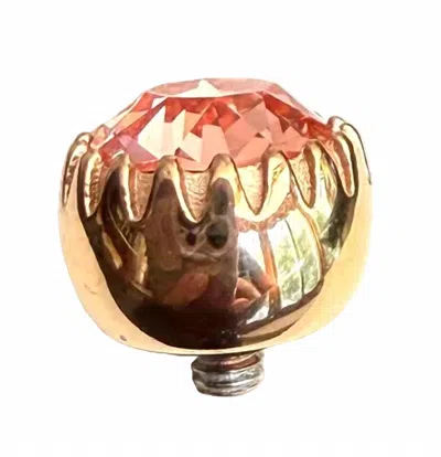 Qudo Women's London Big 10.5mm Jewelry Topper In Orange Glow Rose Gold