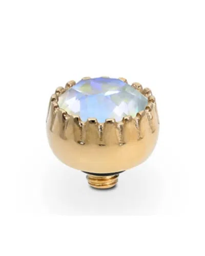 Qudo Women's London Topper 8mm In Serene Gray Delight Rosegold In Gold