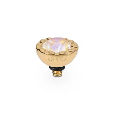 Qudo Women's Melara Ring Topper In Dusty Pink Delite In Gold