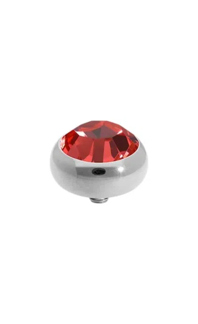 Qudo Women's Sesto 10mm Jewelry Topper In Padparadscha Silver In Metallic